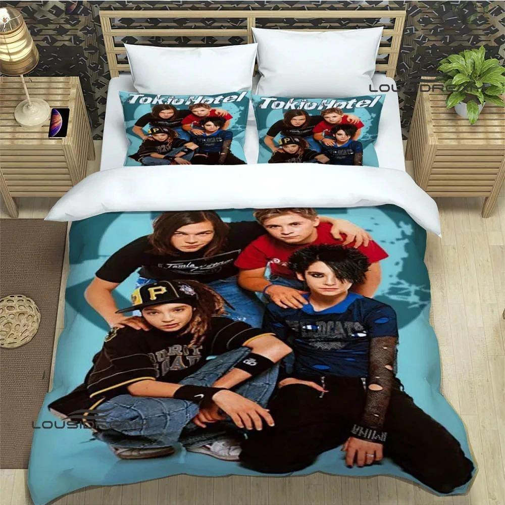 Tokio Hotel Band Printed Bedding Set Luxury Duvet Cover Comforter Exquisite Bed Supplies Birthday Gift