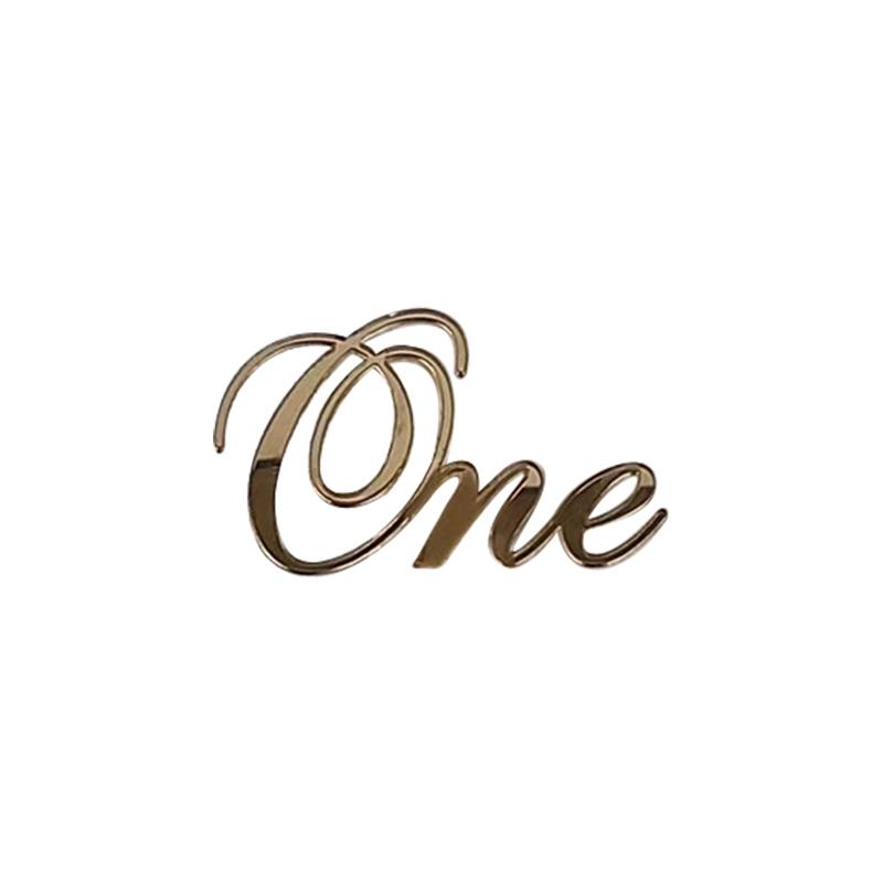 6 Types One Letter Design Birthday Cake Topper Acrylic Gold One Cupcake Topper for 1st Birthday Anniversary Wedding Party Decor