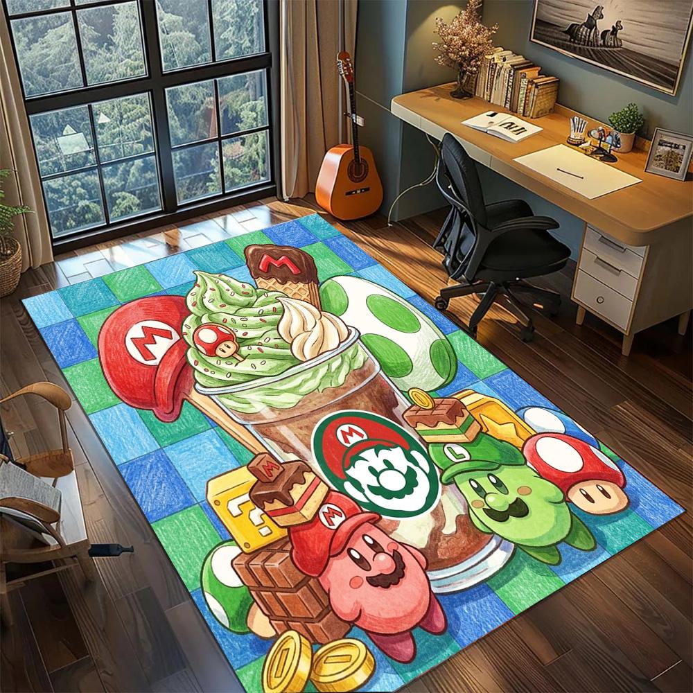 

Super Mario Gamer Home Decor Large Area Non Slip Washable Floor Mat Rug Carpet Bedroom.-TING 60x90cm