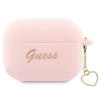 Etui Do AirPods Pro 2 Guess Silicone Charm Heart Collection Różowe