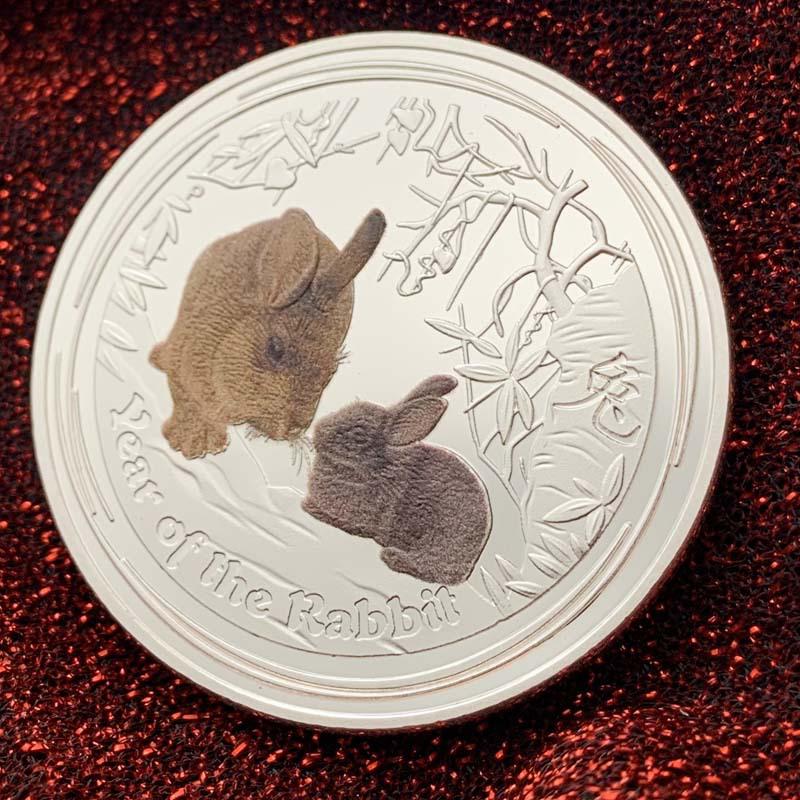 Silver-Plated Zodiac Animals Collector Coin: Dragon Tiger Design