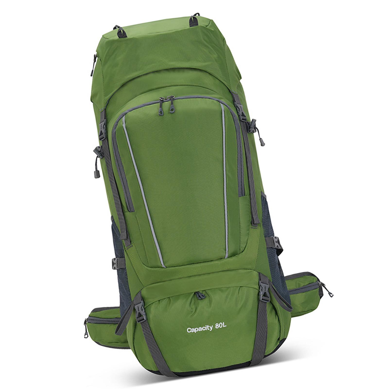 

80л Рюкзак для активного отдыха, походный, для альпинизма, из ткани Оксфорд, альпинистский рюкзак, большой вместимости, для пеших прогулок Green