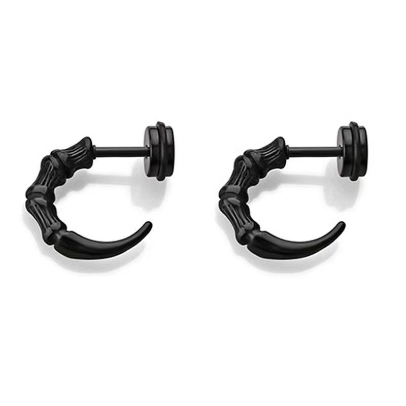 

1PC Men s Punk Earring Unique Fashion Zircon Luxury-inspired,High-end Aesthetic Trendy Eagle Claw Single Earrin Hip-hop Style чорний