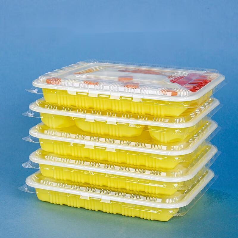 JingJingRS Disposable 4-Compartment Takeout Lunch Boxes