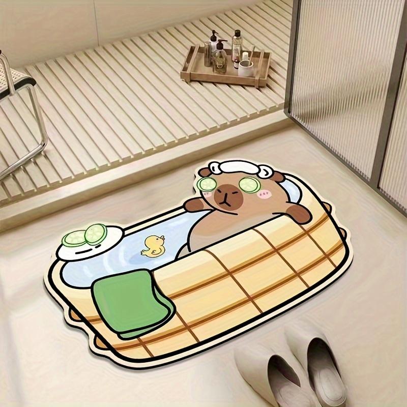 VIKAMA Cute Cartoon Bear Carpet Kitchen Rug Doormat Welcome Mat Bathroom Mat Rug For Bedroom Carpet For Live Room Home Dec