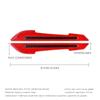 Reflective Stickers Warning Strip Tape Traceless Protective Car Sticker Warn On Car Rearview Mirror Exterior Auto Accessories