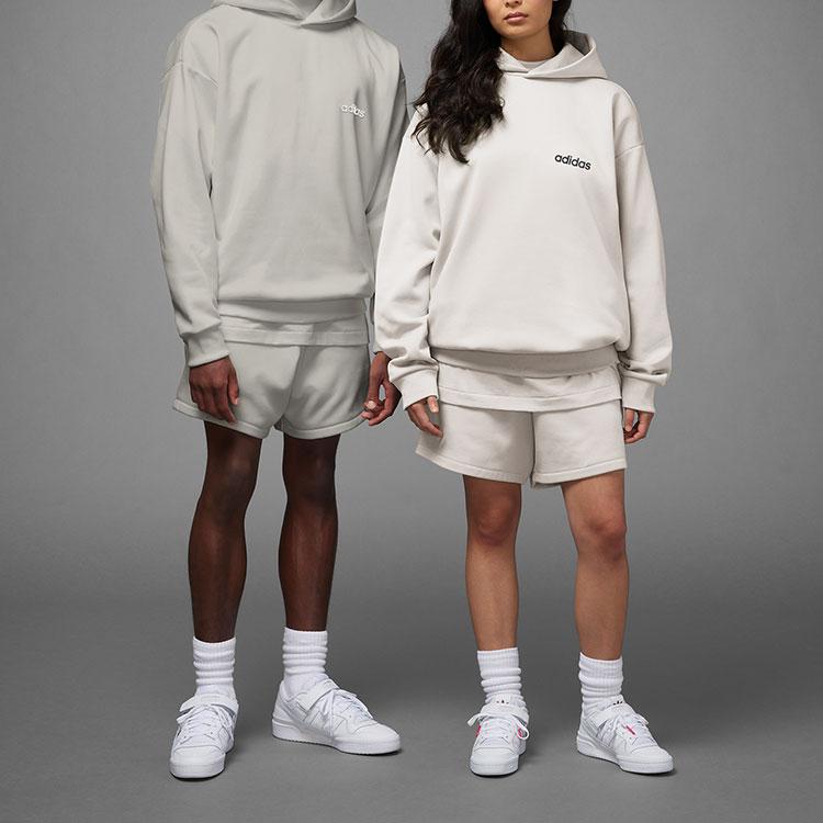 Adidas Originals Trefoil Basketball: Chapter 1 Monochrome Chest Logo Hoodie Unisex Hoodie Metal-Grey IA3438