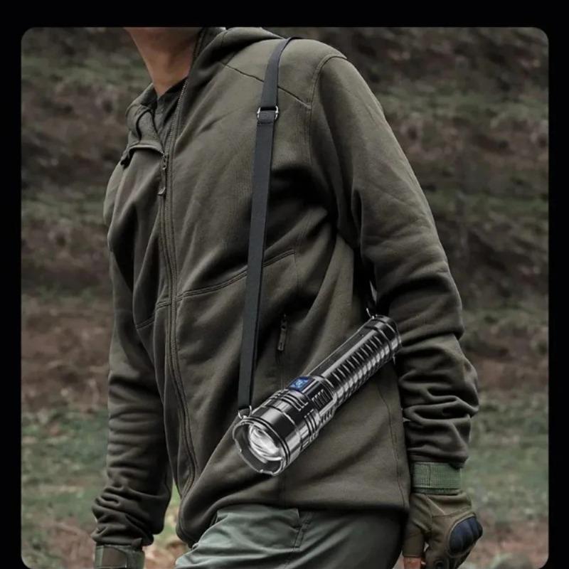 COB Flashlight Built-in Battery Flash Light Emergency Spotlights 4km 2000LM Most Powerful LED Flashlights Type-C Charging