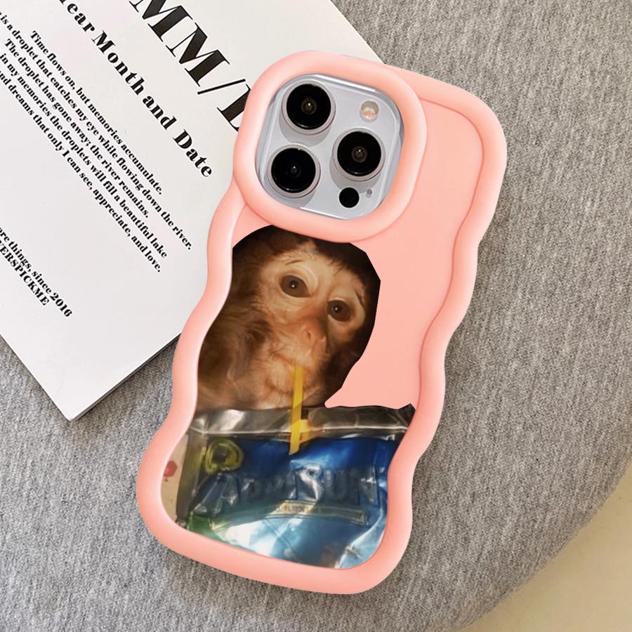 Monkey Drink Trend Case for iPhone 17 Air 15 Plus 13 14 XR 16 Pro Max 12 11 8 Soft Phone Cover