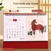 2026 Year of the Horse Dark Red 3D Craft Desk Calendar - Autumn/Winter Home Style