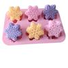 3D Christmas Snowflake Silicone Mold Handmade Soap Aromatherapy Plaster Chocolate Cake Baking Mold Christmas Party Gift