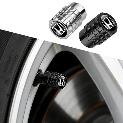 Car Metal Wheel Tire Air Valve Dust Caps Accessories With Logo For Civic FIT Accord Prelude CRV 5th CRZ CRX Jazz HRV Pilot