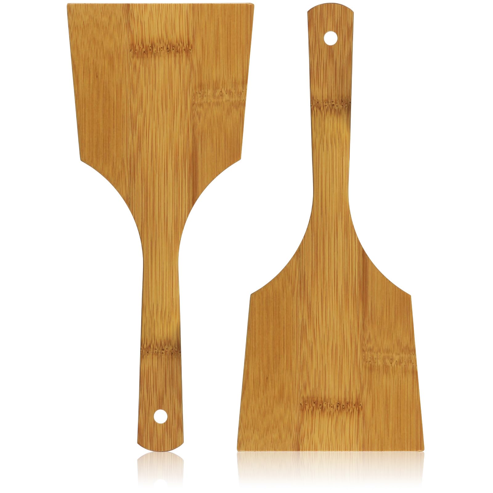 Morikuru Okonomiyaki Bamboo SG Wonder Zone Set of 2 (Morikura) Japanese-Made Spatula, Large, 28.5cm Long, Wood, TK04-12,