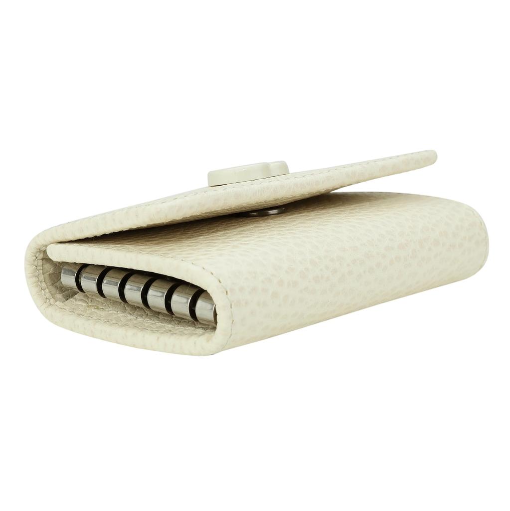 Gucci GG Marmont Leather Key Case with 6 Key Hooks Boutique (456118, 17WEN, 9022) (White) Line, Women's [Used]
