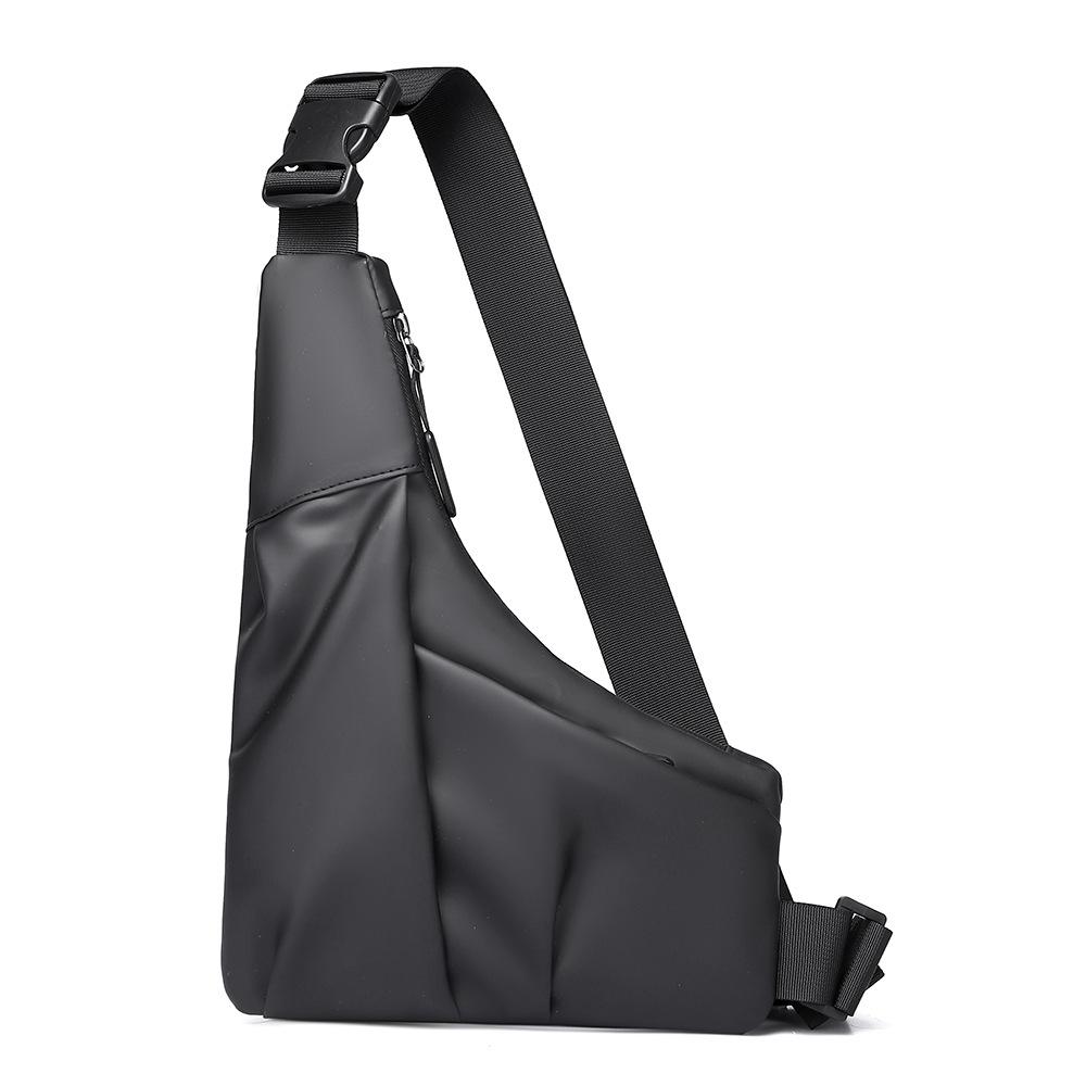 Tide Cool Water-Repellent Men's Crossbody Chest Bag: Fashionable, Large Capacity, Lightweight, and Casual Backpack