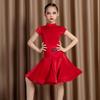 Children's Latin Dance Costumes Short Sleeves Velvet Summer Autumn Practice Grade Test Competition Regulations