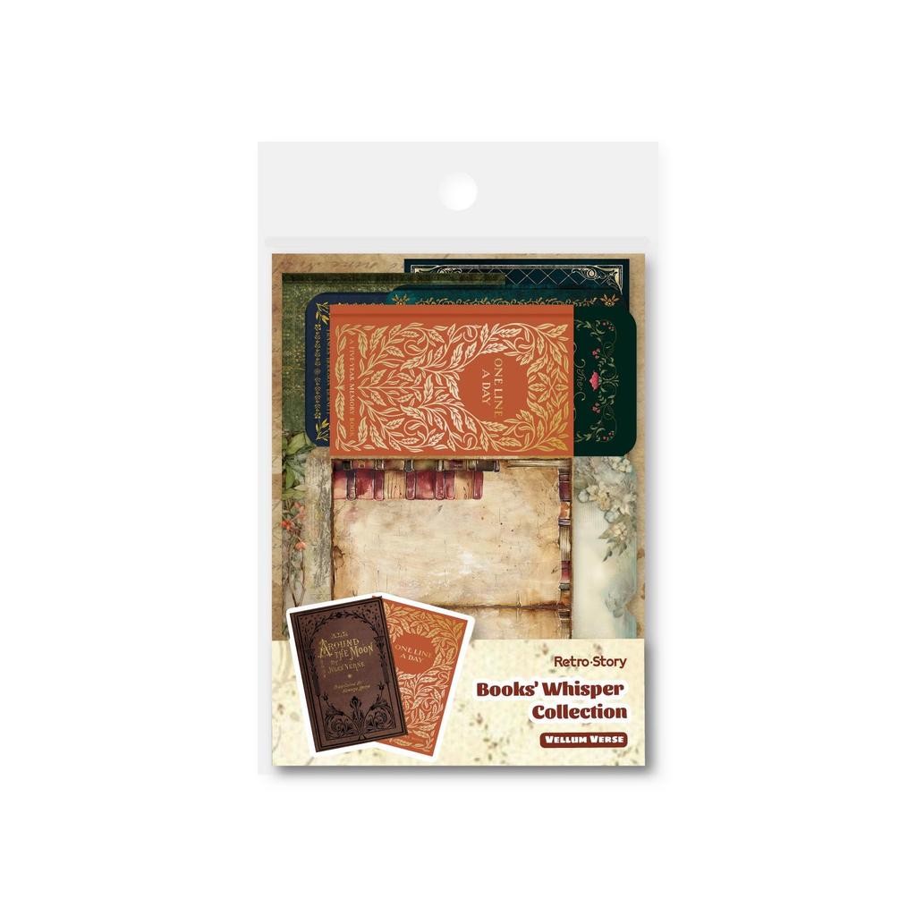 RetroStory Sticker-Kollektion: Vintage Hintergründe & Handgeschriebene Collage für Journale