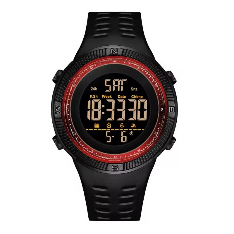 Suaike Multifunctional Male Student Watch Outdoor Sports Men S Waterproof Luminous Electronic Watch красный
