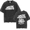 Vintage Washed Oversized Arctic Monkeys Album Print T-Shirt Retro Rock Music Short Sleeve Loose Streetwear Casual Tops For Men Women Daily Outfit