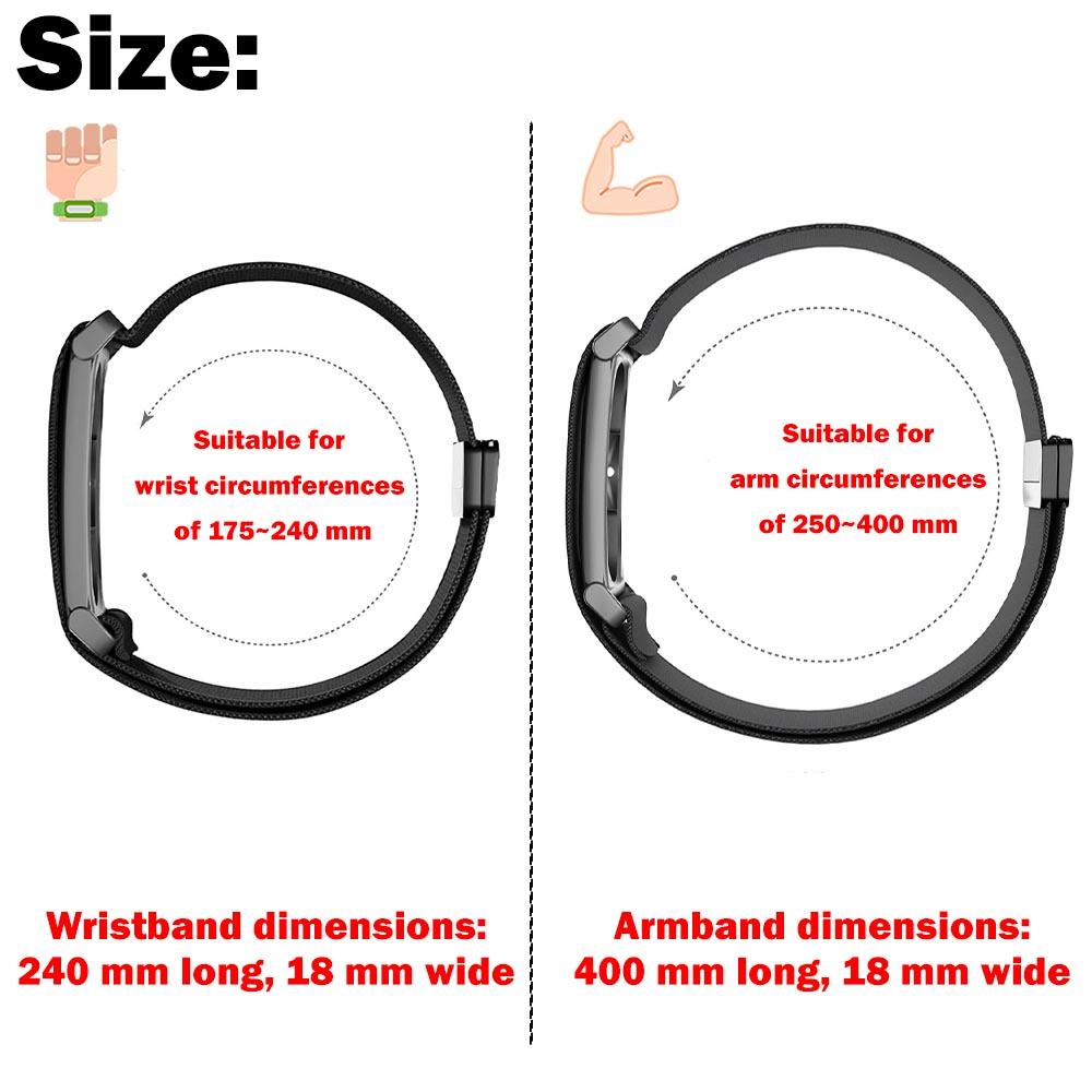 New Nylon Weave Arm Band for Google Fitbit Air Bicep Bands Fitness Tracker Band Magnetic Wristband for Google Fitbit Air Strap