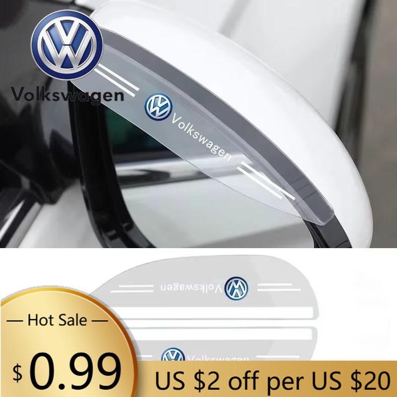 

For VOLKSWAGEN VW 2pcs Car Rearview Mirror Protector Sticker Decals for Volkswagen Passat Golf Bora Jetta Beetle Scirocco POLO S