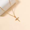 Gold cross necklace, European and American personalized high-end jewelry ins wind diamond alloy pendant for women