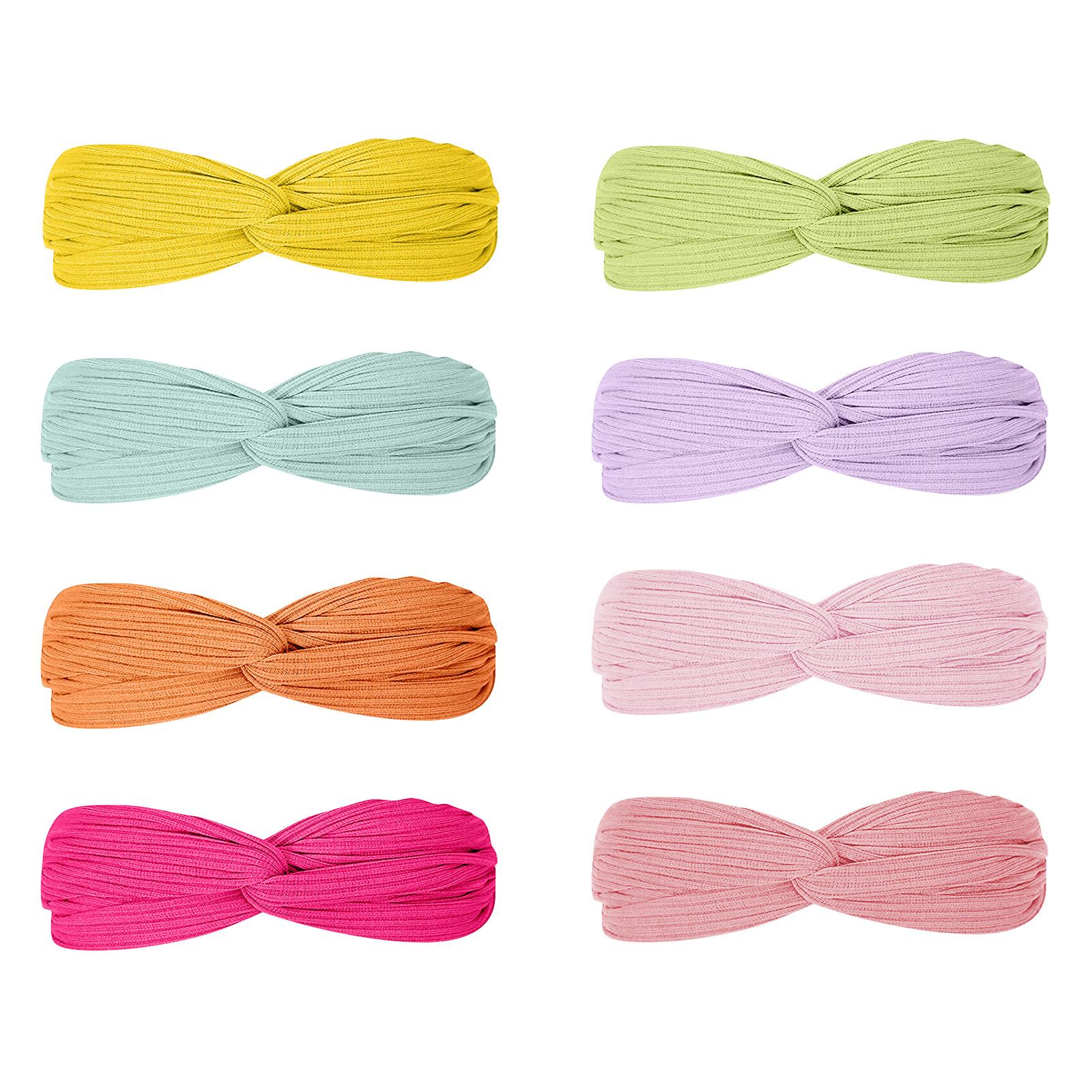 

Женская вязанная крючком повязка на голову с узлом вязаная однотонная зимняя повязка на голову с петлей для волос One Size