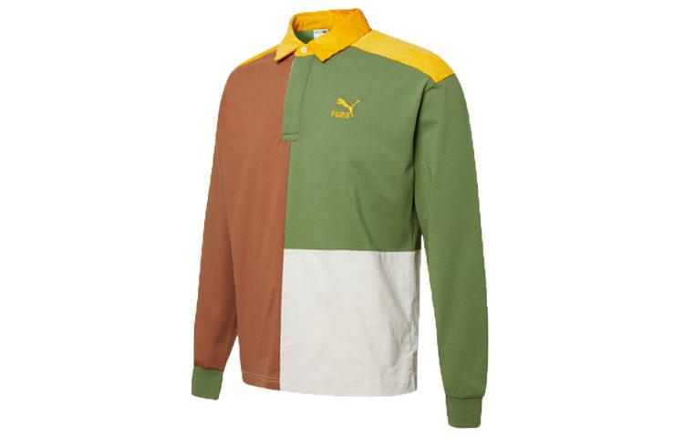 PUMA RETRO Polo Shirt Men s Yellow Earth Ochre 534680-17 S