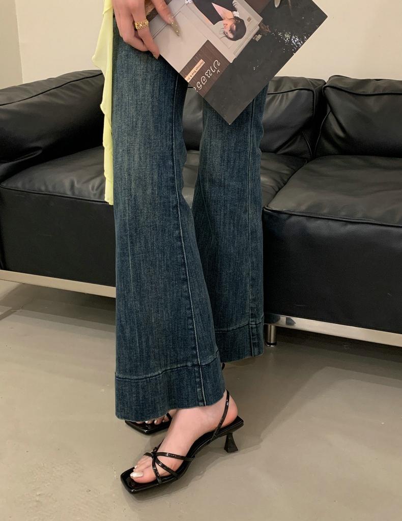 French niche silver sandals thick heel fairy shoes 2025 new summer with skirt thin belt temperament high heels