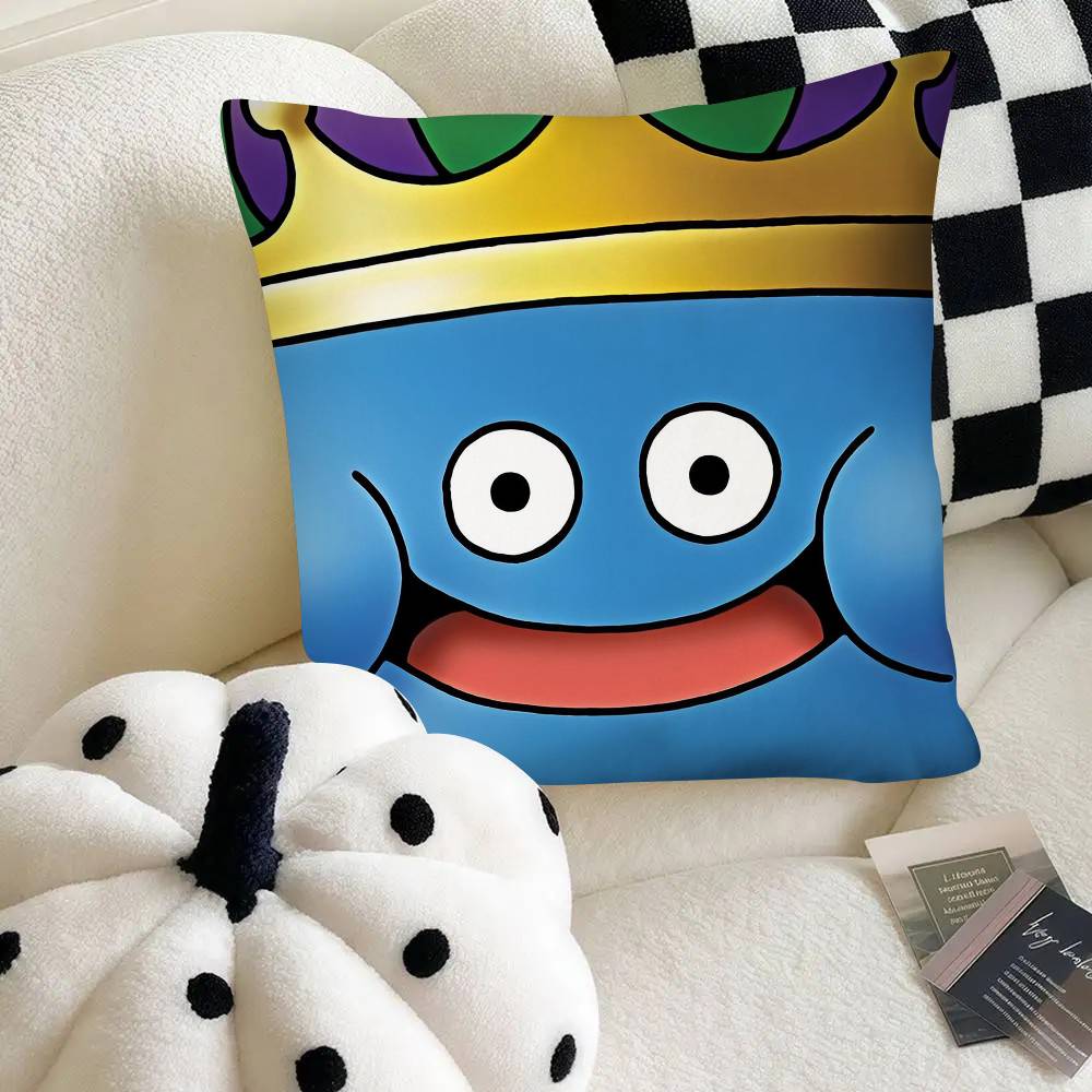 Game Slime Morimori Dragon Quest Pillow Case Fashion Square Pillowcase Bedroom Sofa Room Ins Decoration Leisure