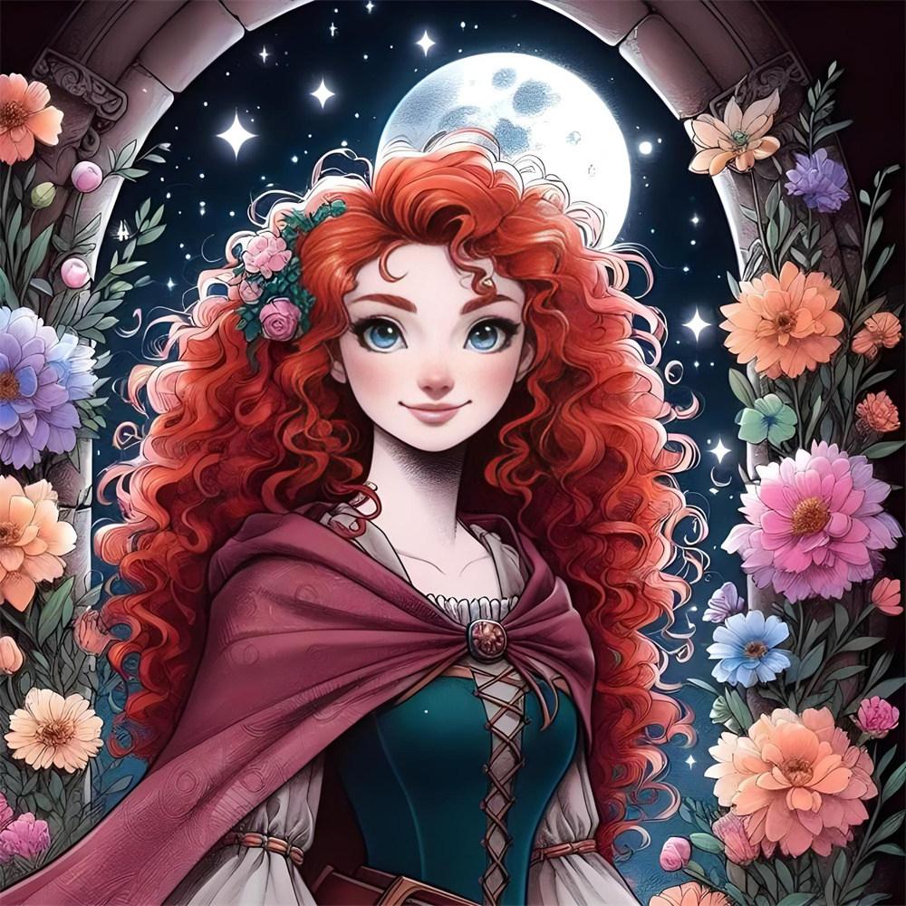 Disney 5D Diamond Painting Princesses Cross Stitch Mosaic Kit Home Decoration Wall Sticker DIY Handmade Gift