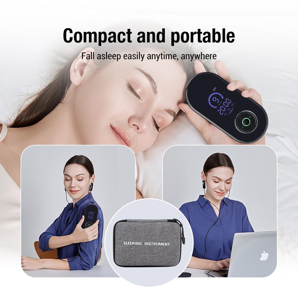 Ear Clip Type Intelligent Fast Sleep Aid Relieve Insomnia Anxiety Depression Migraine Head Improve Night Sleep Device
