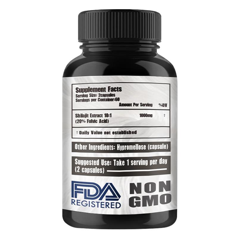 Shilajifuric Acid 1000 mg - Antioxidant, energy booster, enhances endurance.