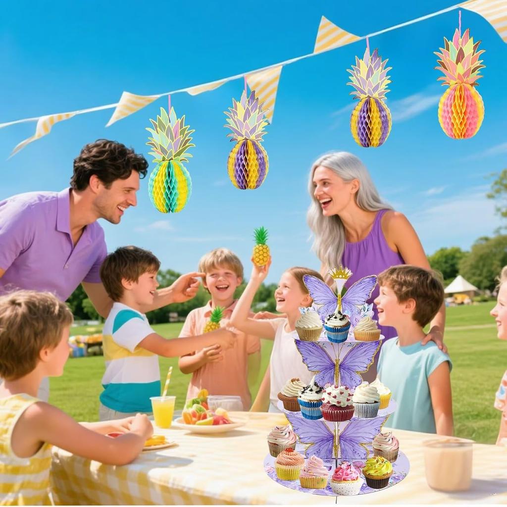 3 Tier Butterfly Cupcake Stand,Suitable for Butterfly Themes – Easy to Assemble& Reble(1Butterfly)