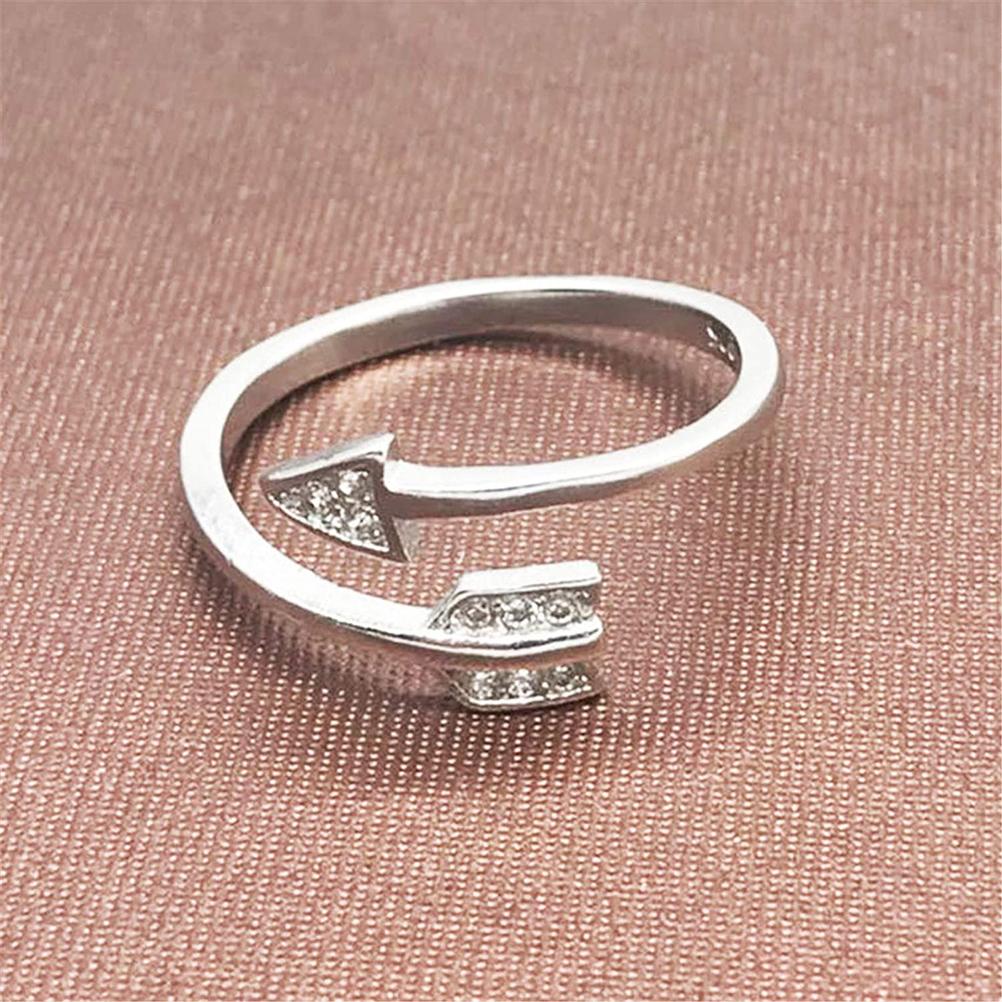 2 ks Prsteny se šipkami pro ženy Prsten Prsten Pásek Otevřený prsten na prst Nastavitelný prsten Kovový prsten