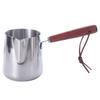 V Shaped Spout Turkish Coffee Pot Wood Handle Milk Saucepan Practical Butter Warmer Pot  Cafe