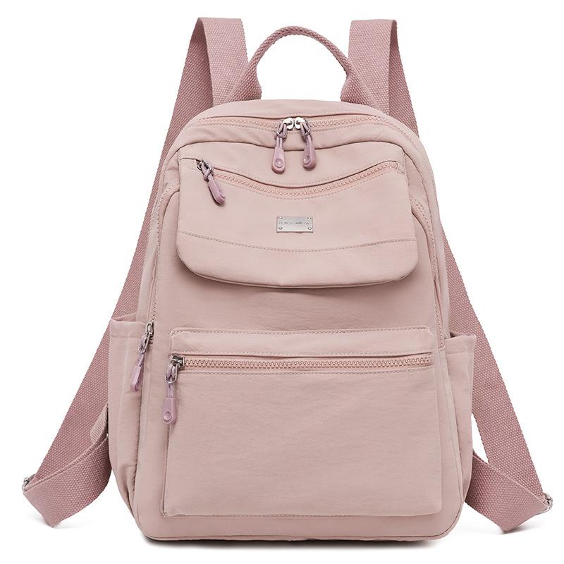 Schoolbag Backpack Women's 1011 New Fashion Versatile School Bag Large Capacity Lightweight Oxford Cloth Minimalist Wear-resistant Travel Backpack