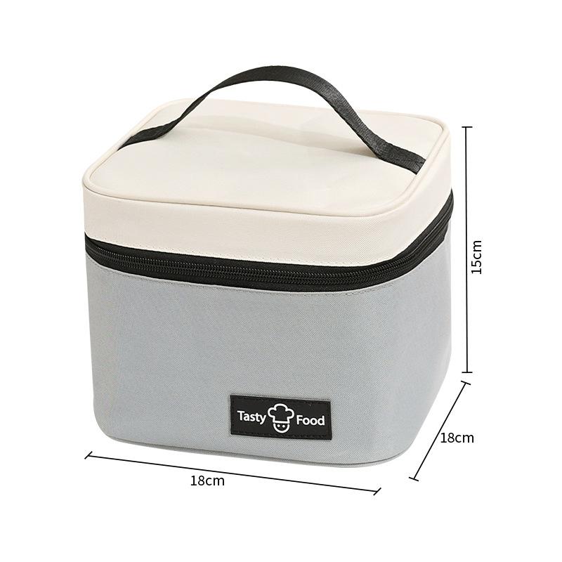 Square Thicken Thermal Lunch Box Bag Food Carrier Cooler Insulation Storage Bags Small Dinner Container for Adults Children 2024