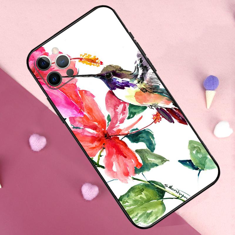 Hummingbird Phone Case For iPhone 17 Pro Max 11 14 15 16 Pro Max Plus 12 13 Mini 17 Air 16e Back Cover
