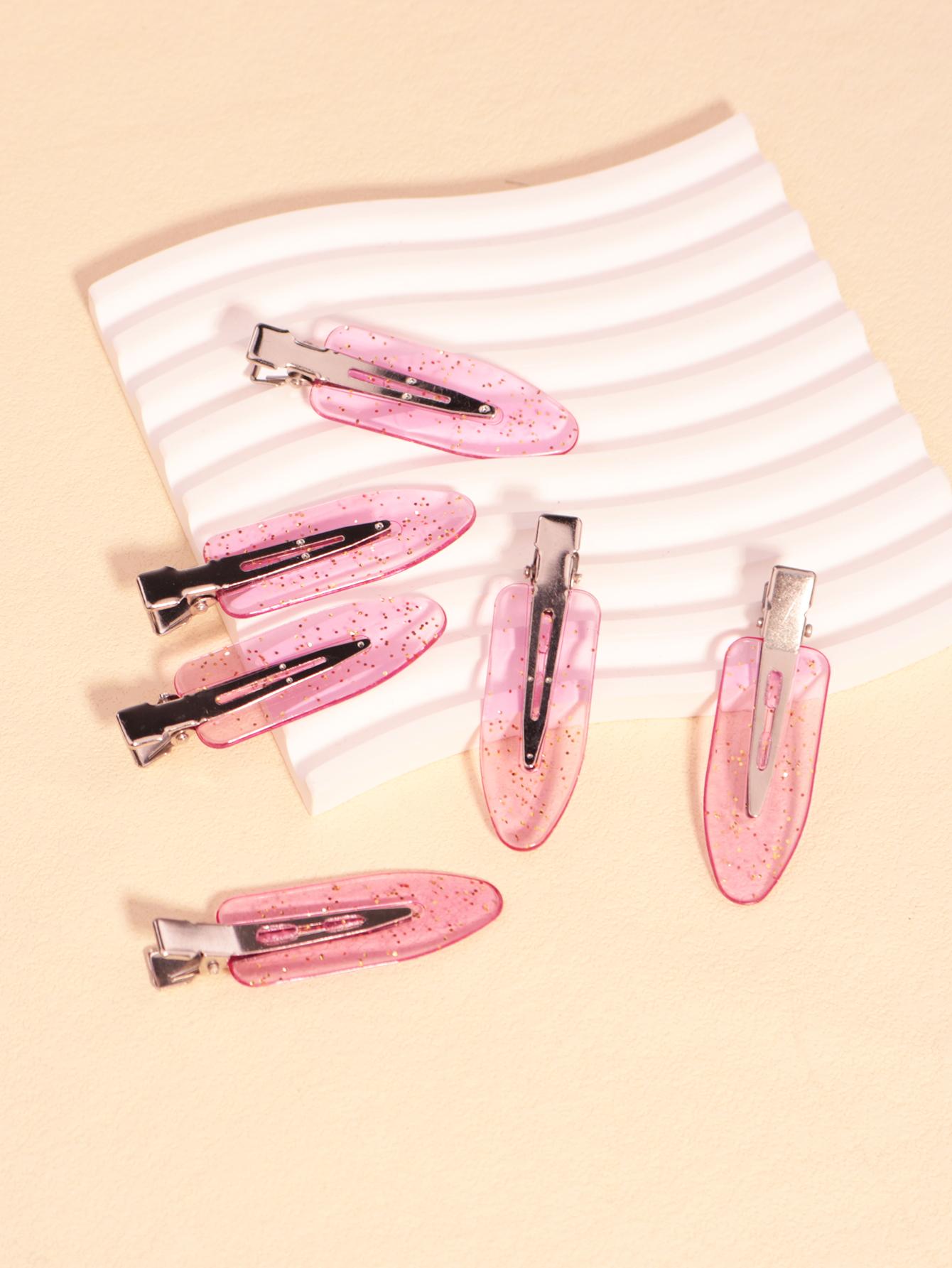 

6 шт. прозрачных женских зажимов для волос, не оставляющих заломов или изогнутых, для макияжа, умывания лица, инструменты для укладки, специальные для париков из натуральных волос