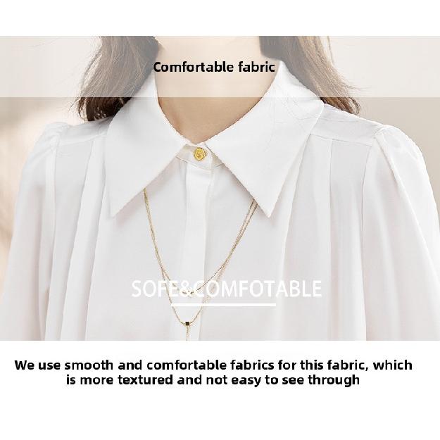 2026 Spring and Autumn New Women's Casual Solid Color Simple Long Sleeve Shirt Top