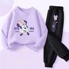Spring Autumn New Style Children's Clothing Sets Baby Girls O Neck Sweatshirt Pants Two Piece Set Kids Breathable Thin Tracksuit