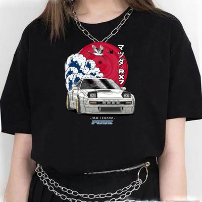 Anfängliches D-T-Shirt für Damen, Harajuku-T-Shirts, weiblich, lustige Designer-Kleidung