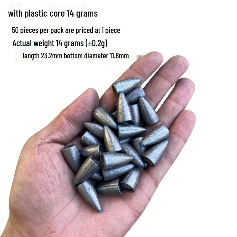 25-Piece Texas Rig Bullet Sinker Set: Carbon Steel Alloy with Plastic Core