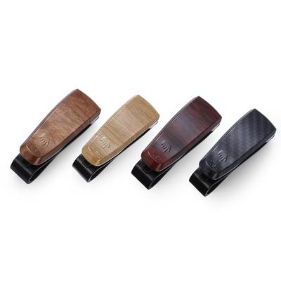 1Pc Car Glasses Holder Plastic Wood Portable  Bill Clamp Sunglasses Case Auto Fastener Clip Sun Visor Interior Accessories