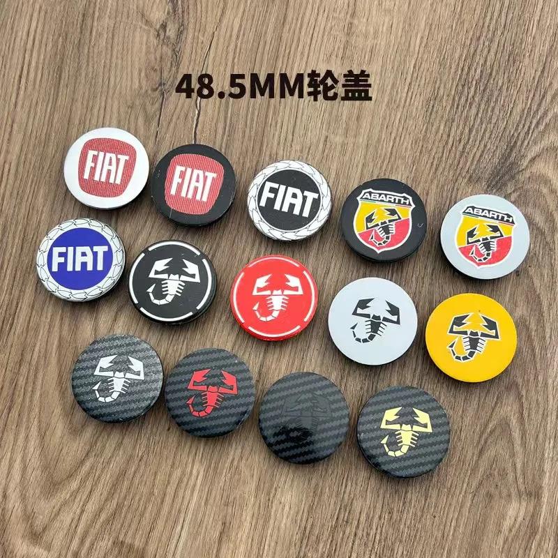 4pcs 50mm Abarth 500 Wheel Center Hub Caps Car Rims Dust Proof Cover Emblem Badge for Fiat Palio Stilo Bravo Perla Puntosiena