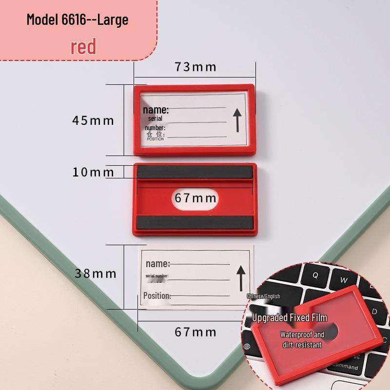 Magnetic Label Holder for Whiteboard & File Cabinets - Warehouse & Partition Name Sign Stickers