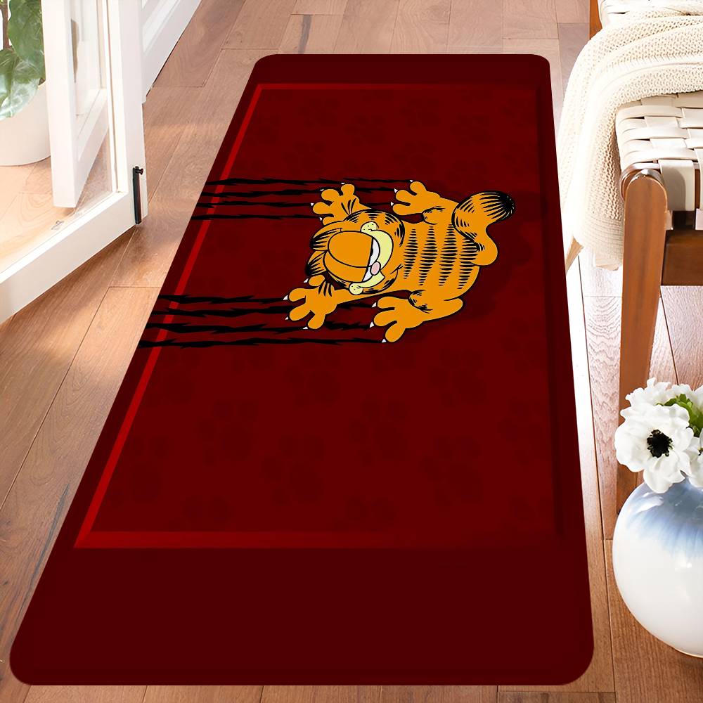 Anime G-Garfield Cute Cat Bathroom Mat Kids Room Bedroom Decoration Balcony Anti-Slip Doormat Living Room Welcome Rug