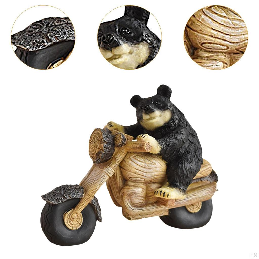 Bear Figurine, Animal Decoration for Living Room Shelf