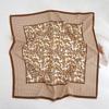 100% Silk Crepe Square Scarf Women Fashion Office Decorative Lace Neckerchief